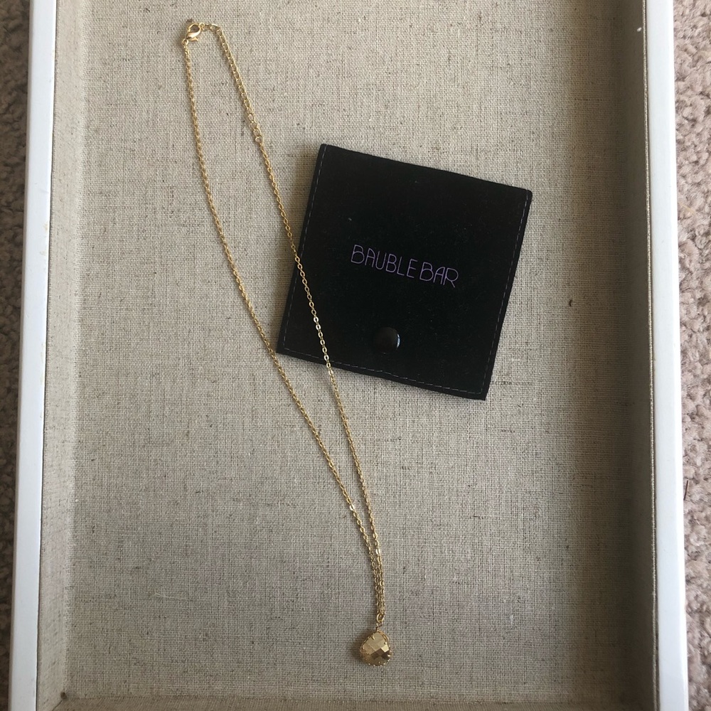 BaubleBar gold sparkly necklace